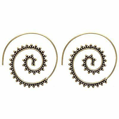 orecchini in ottone oro indiani tribali etnici