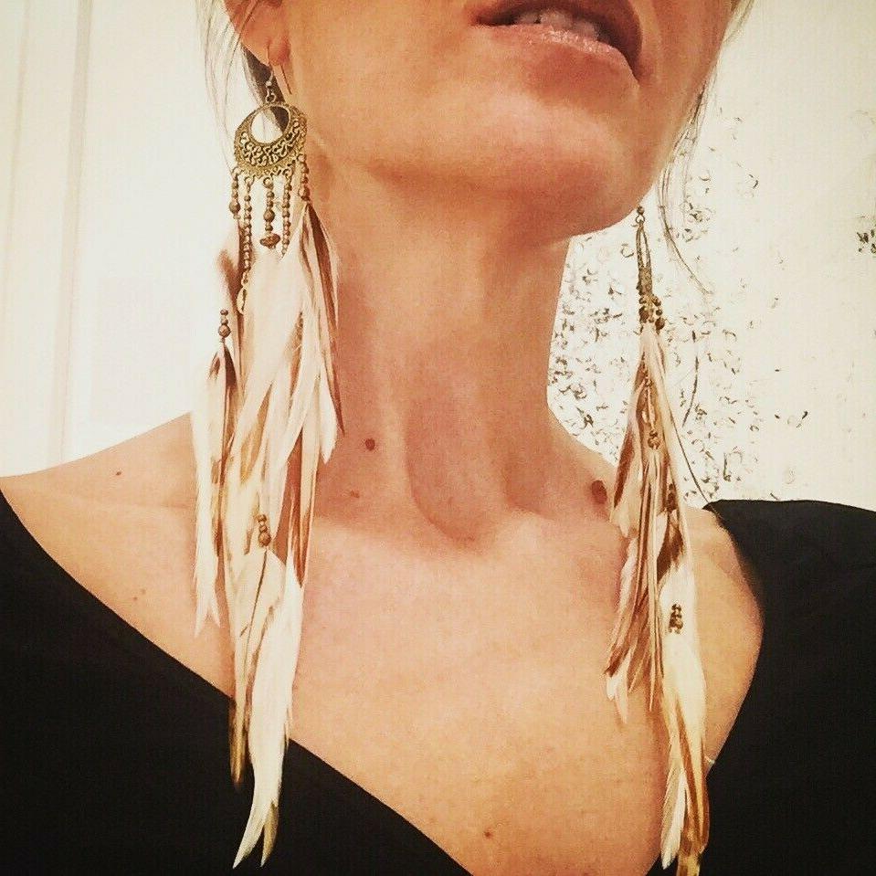 orecchini in piume naturali animals cruelty free