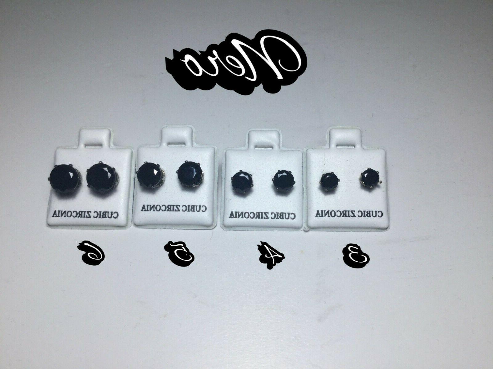 orecchini in zirconia cubica colore nero donna