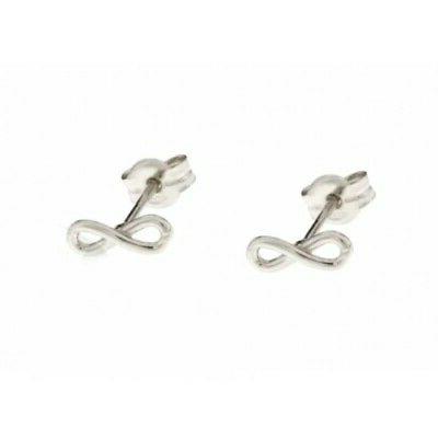 orecchini infinito in oro bianco 18 kt