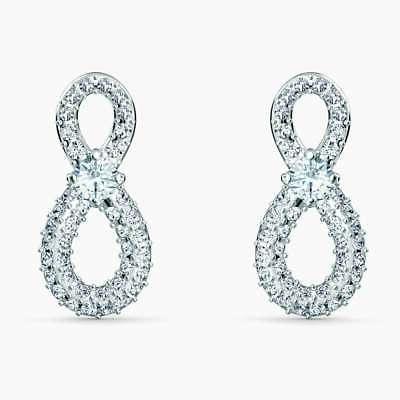 orecchini infinity da donna in metallo rodiato