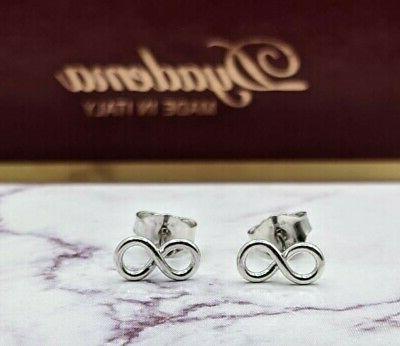 orecchini infinity infinito simbolo argento eleganti piccoli