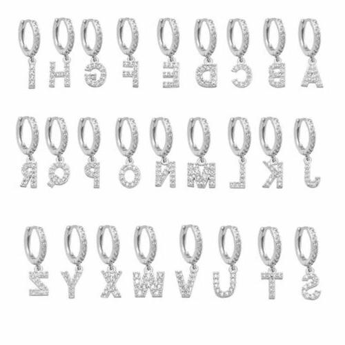 orecchini iniziale con pietre