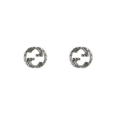 orecchini interlocking ybd457109001 earrings donna argento b