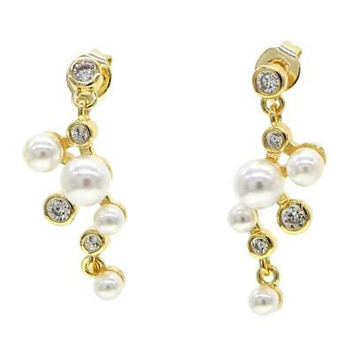 orecchini isadora perle 18k placcato oro giallo