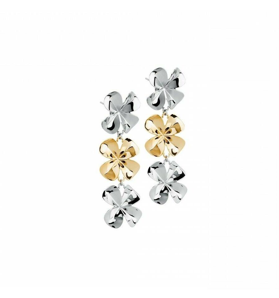 orecchini jasmine bjn22 in acciaio bianco e