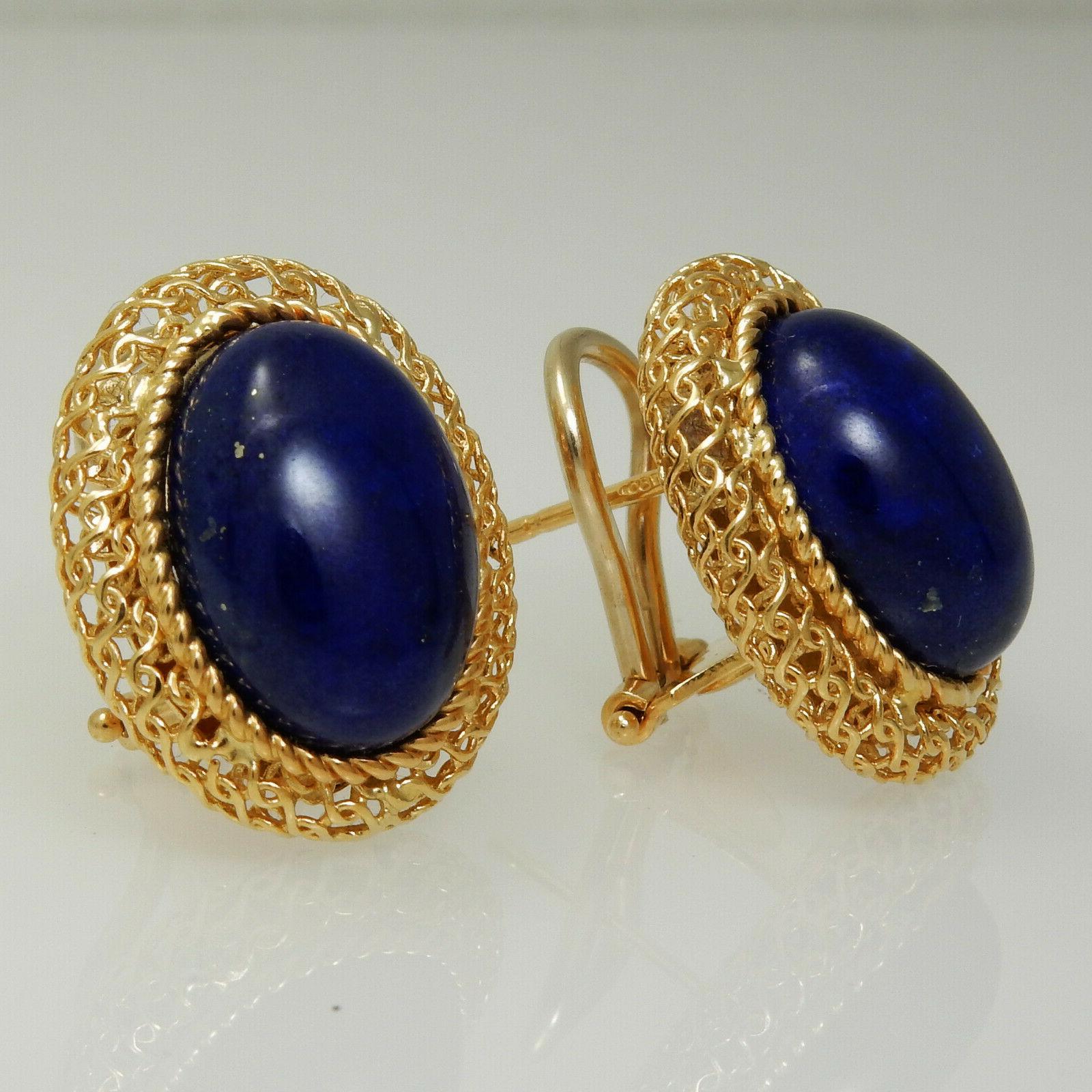 orecchini lapislazzuli naturale oro giallo 18 kt