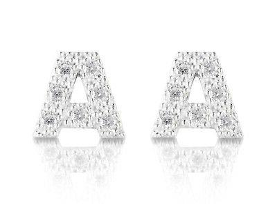 orecchini lettera iniziale a argento 925 con