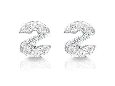 orecchini lettera iniziale s argento 925 con