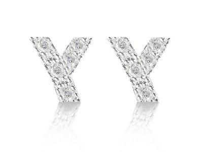 orecchini lettera iniziale y argento 925 con