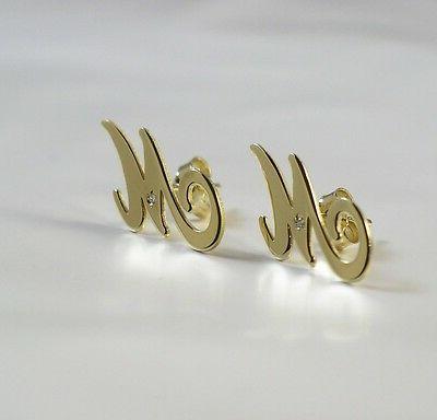 orecchini lettera oro 18 kt carati realizziamo
