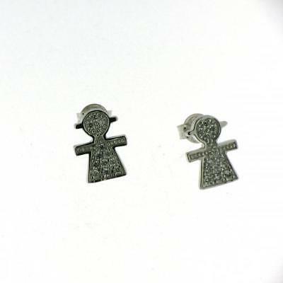 orecchini lobo argento 925 rodiato bambino baby