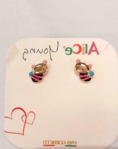 orecchini lobo bimba ape smaltata vari colori