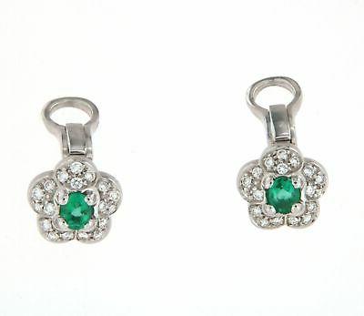 orecchini lobo diamanti smeraldo