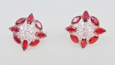 orecchini lobo donna fiocco neve clips cristalli