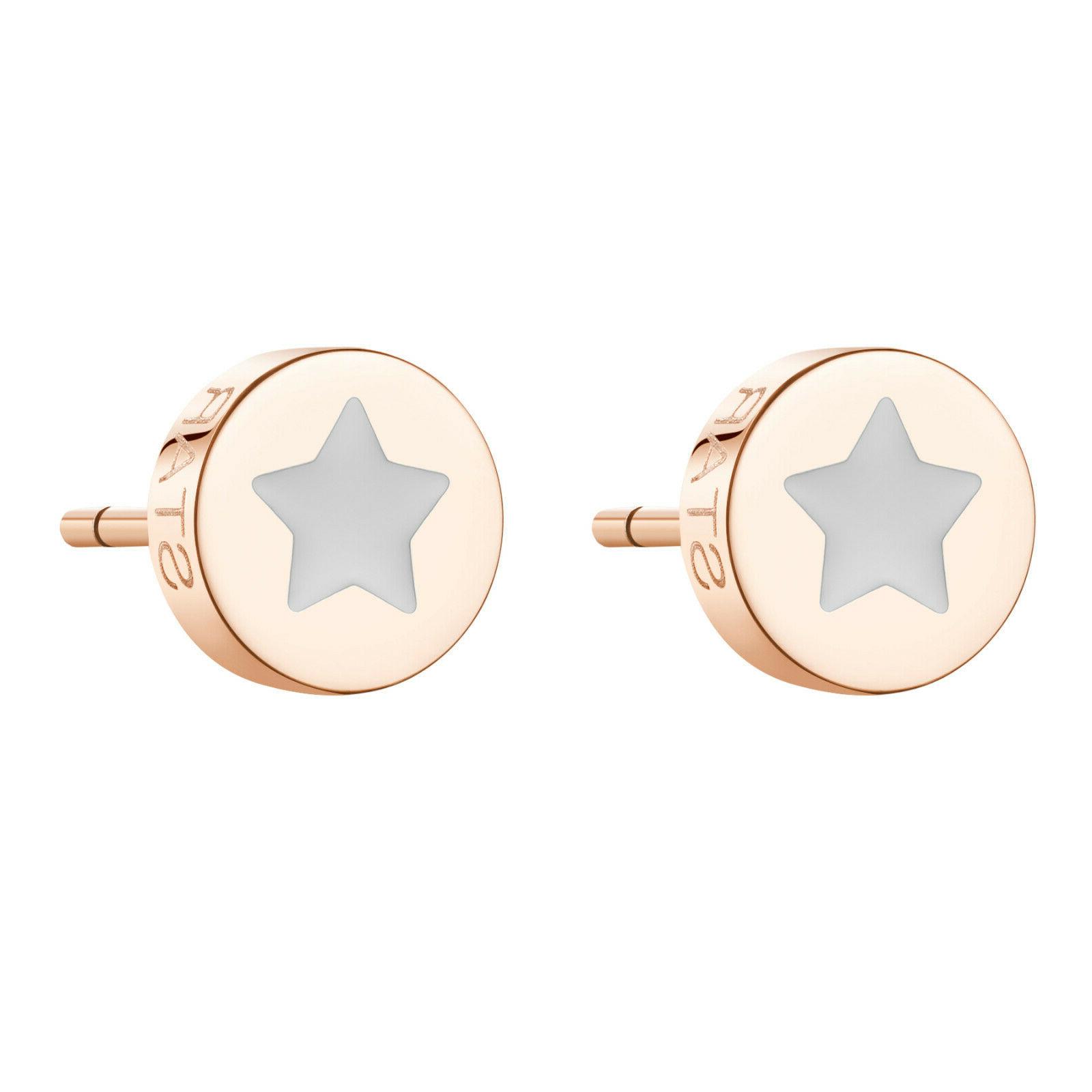 orecchini lobo donna rotondi acciaio rosa stella