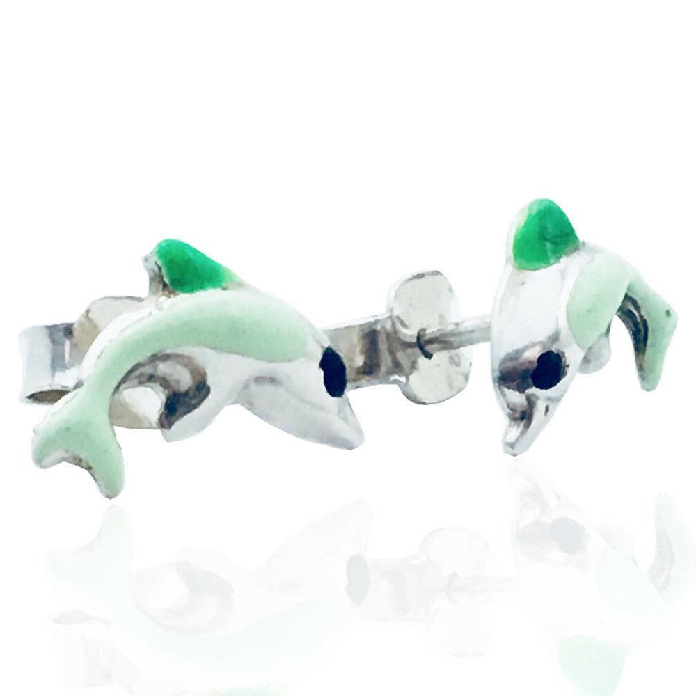 orecchini lobo per bambina delfino mm 7x11