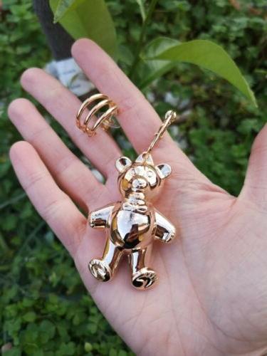 orecchini logo donna pendenti color oro teddy