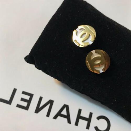 orecchini logo e madreperla oro earrings