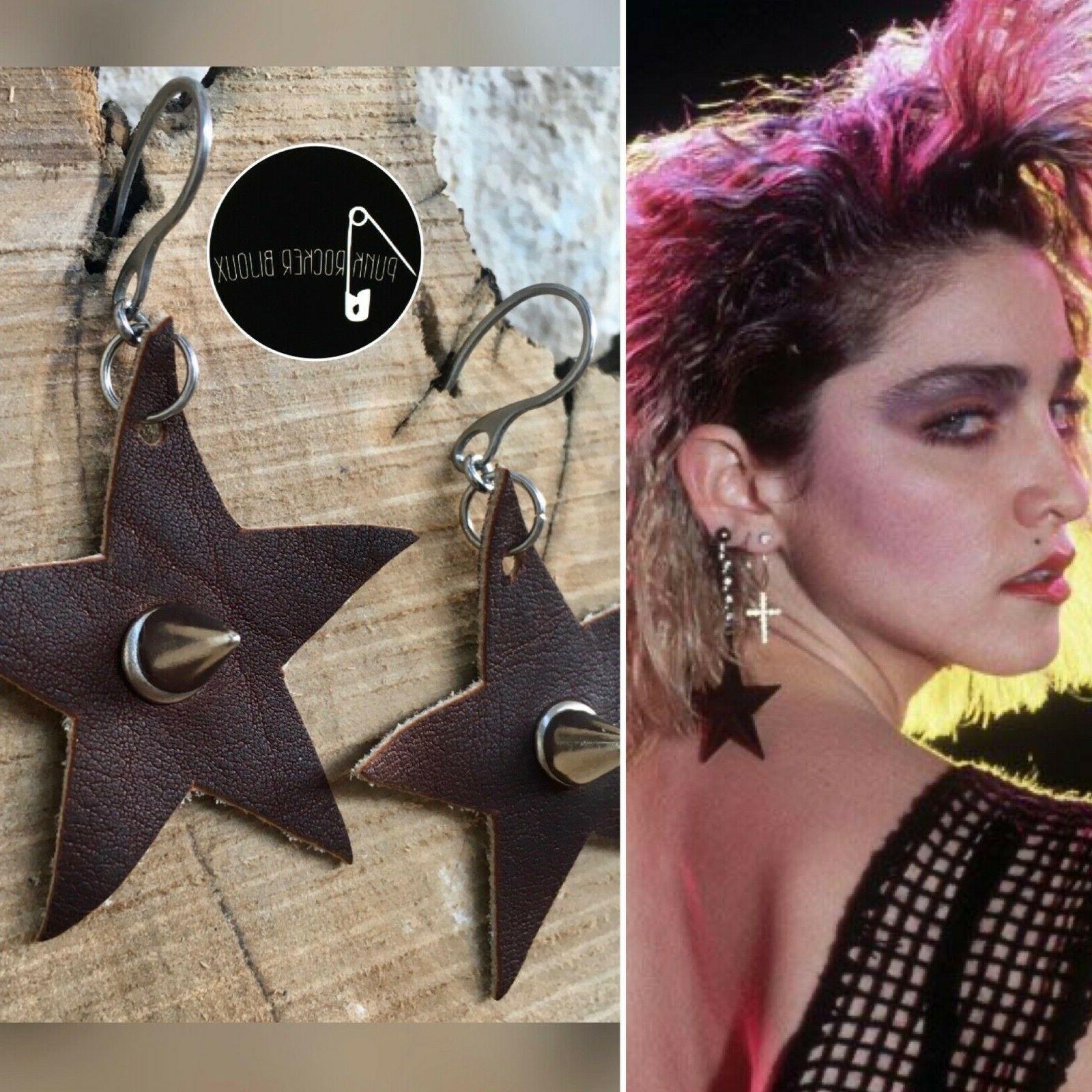 orecchini madonna 80 s spike stars in