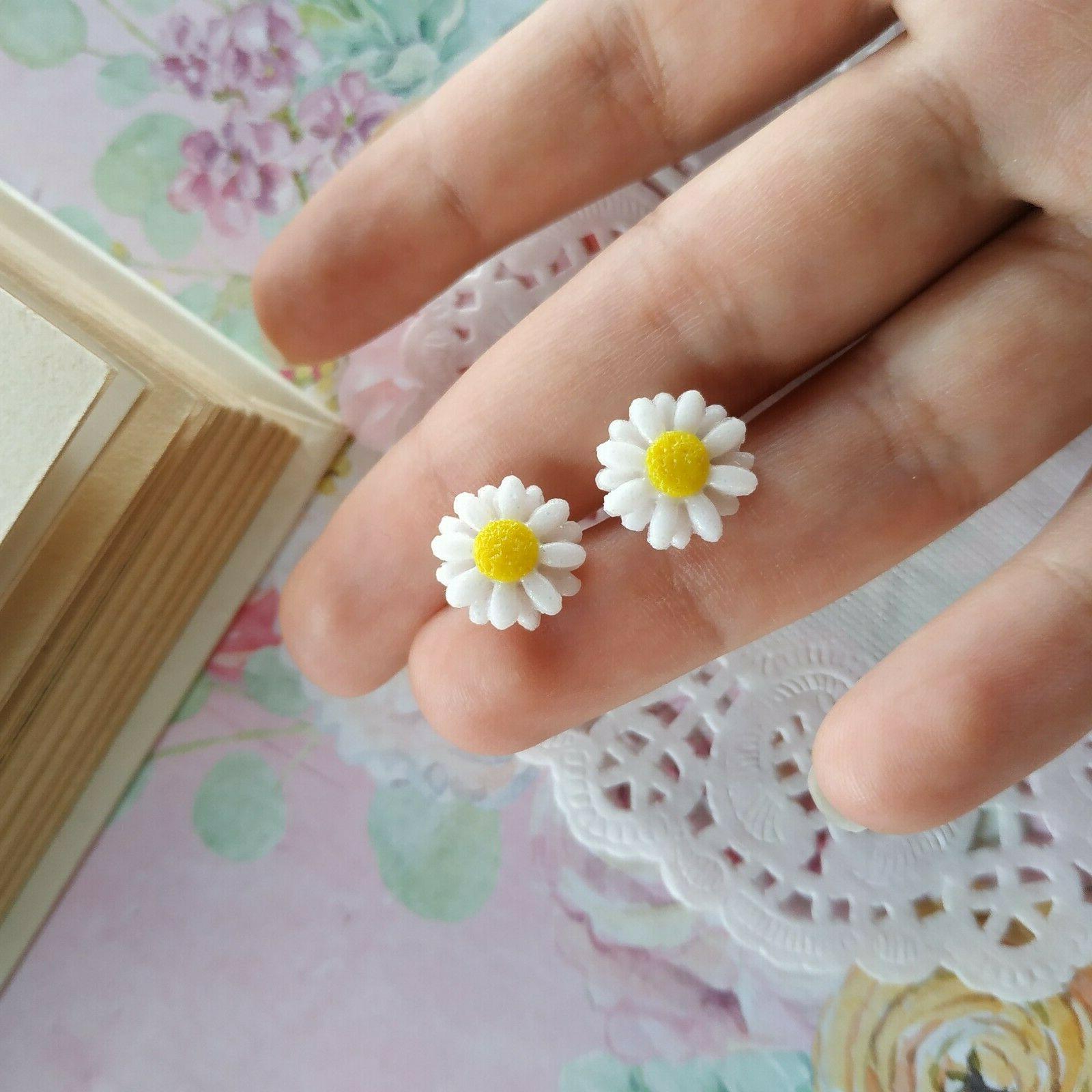 orecchini margherita fiore fimo orecchini piccoli a