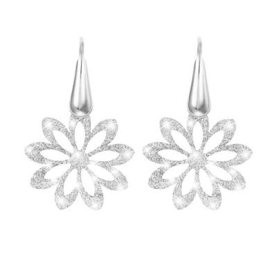 orecchini margherita in ottone bicolore e glitter