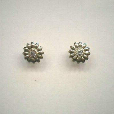 orecchini margherita vintage argento dorato 925 diametro