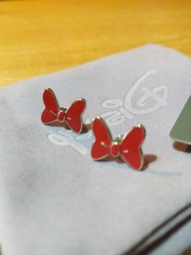 orecchini minnie fiocco bow nuovi con etichetta