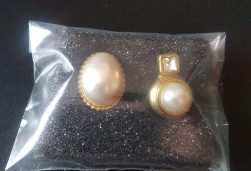 orecchini misti con perle e brillantino