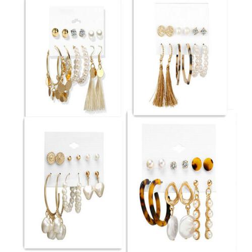 orecchini moda donna set eleganti orecchini pendenti