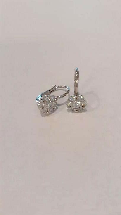 orecchini monachella donna ragazza oro bianco 18