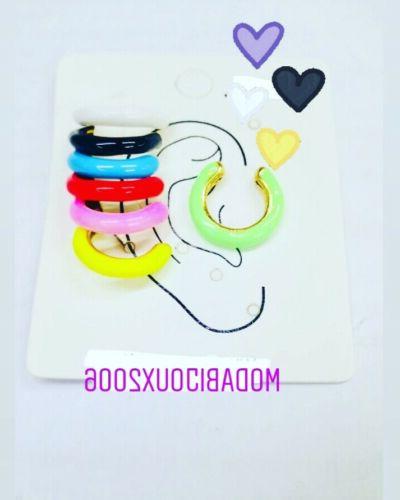 orecchini orecchino mono senza buco colorati verde