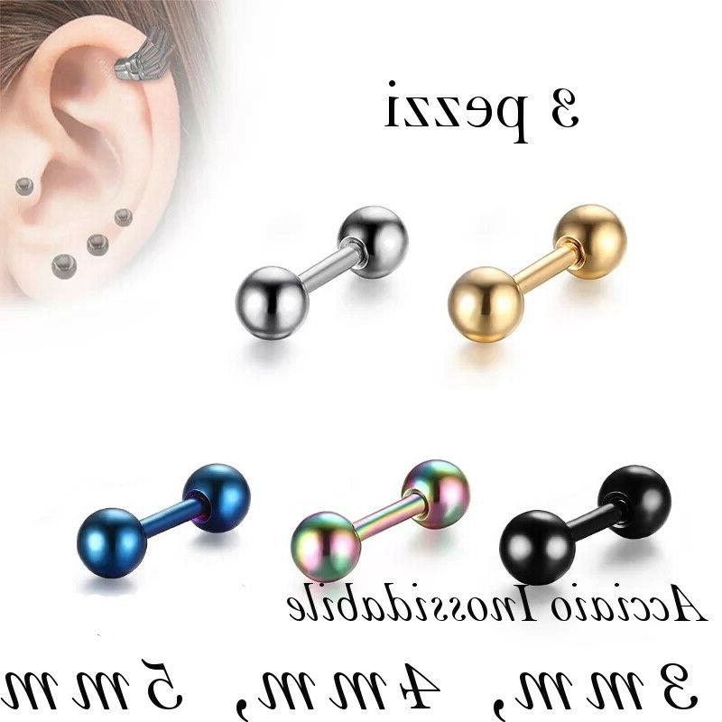 orecchini orecchino piercing acciaio inox chirurgico uomo