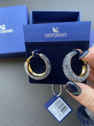 orecchini originali a cerchio pave griggio sfumato