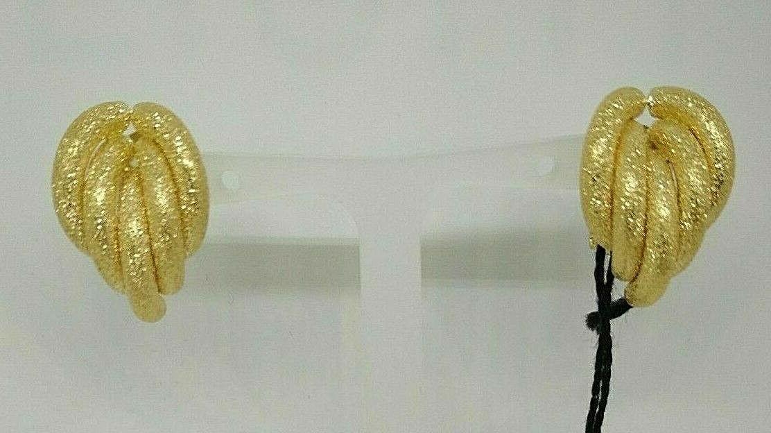 orecchini oro 18 kt satinati gialli 7