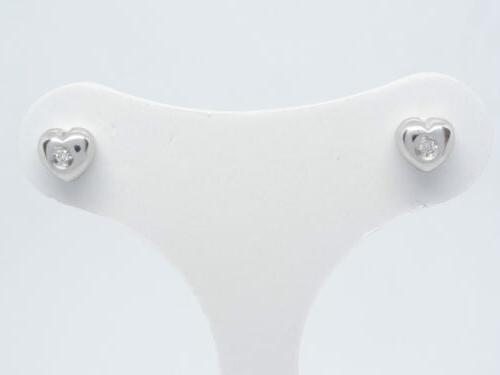 orecchini oro bianco 18 kt 750 cuore