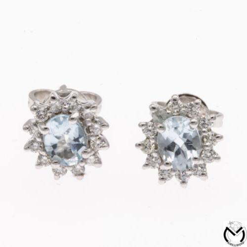 orecchini oro bianco 18 kt 750 diamanti