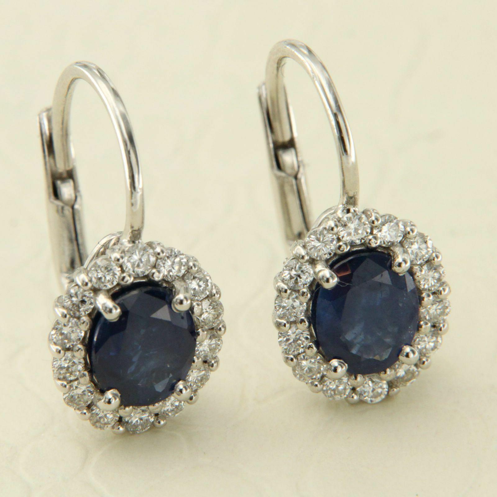 orecchini oro bianco 18 kt 750 zaffiri