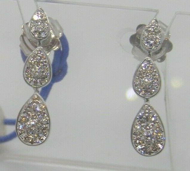 orecchini oro bianco 18 kt brillanti diamanti