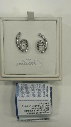 orecchini oro bianco 18 kt con diamanti