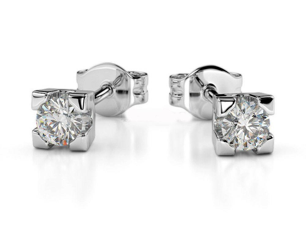 orecchini oro bianco 18 kt con diamanti