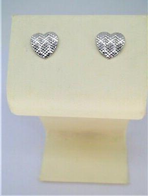 orecchini oro bianco 18k 750 cuore lobo