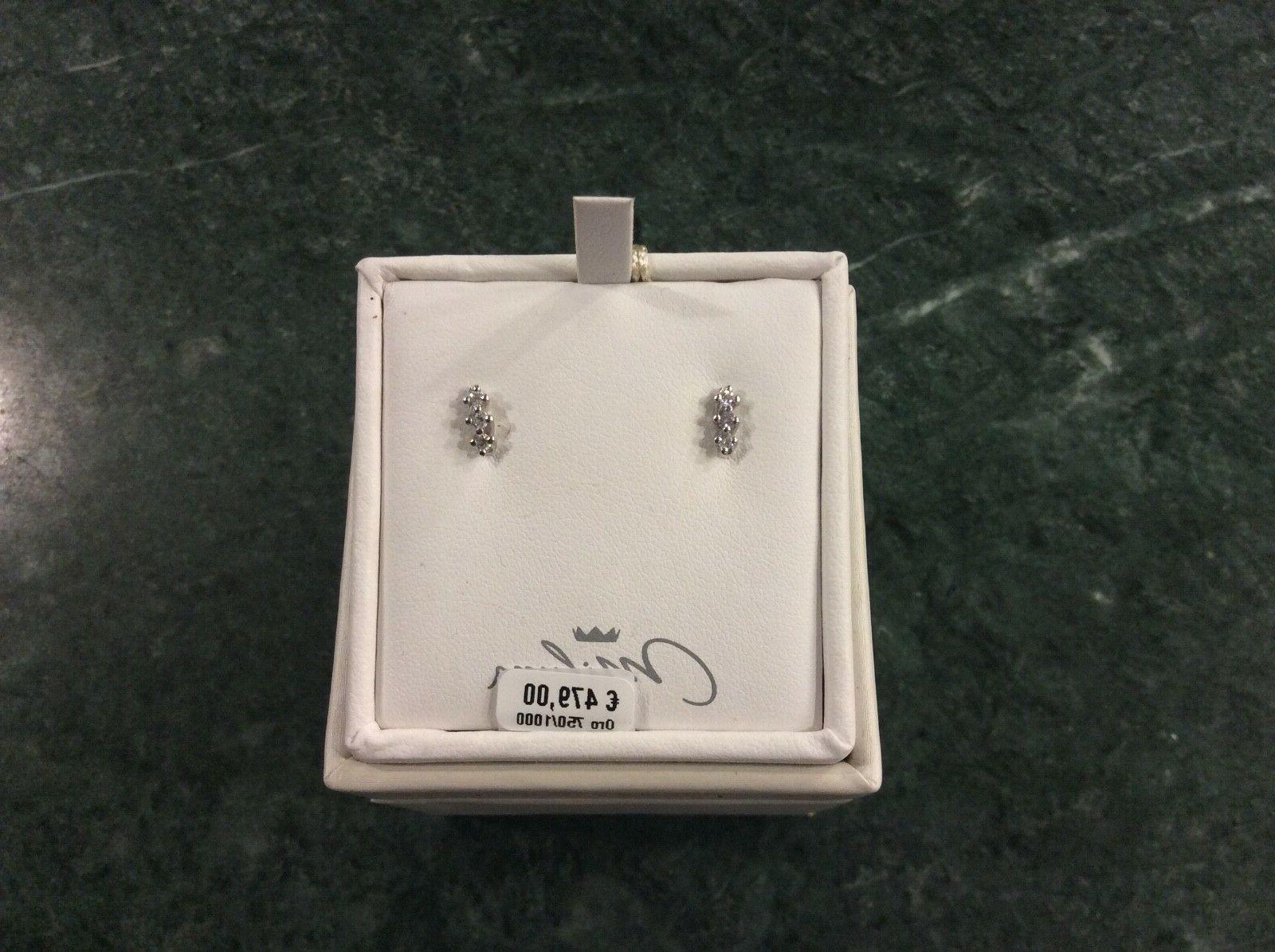 orecchini oro bianco 18k e diamanti carati