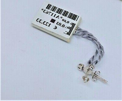 orecchini oro bianco 18kt 750 punto luce