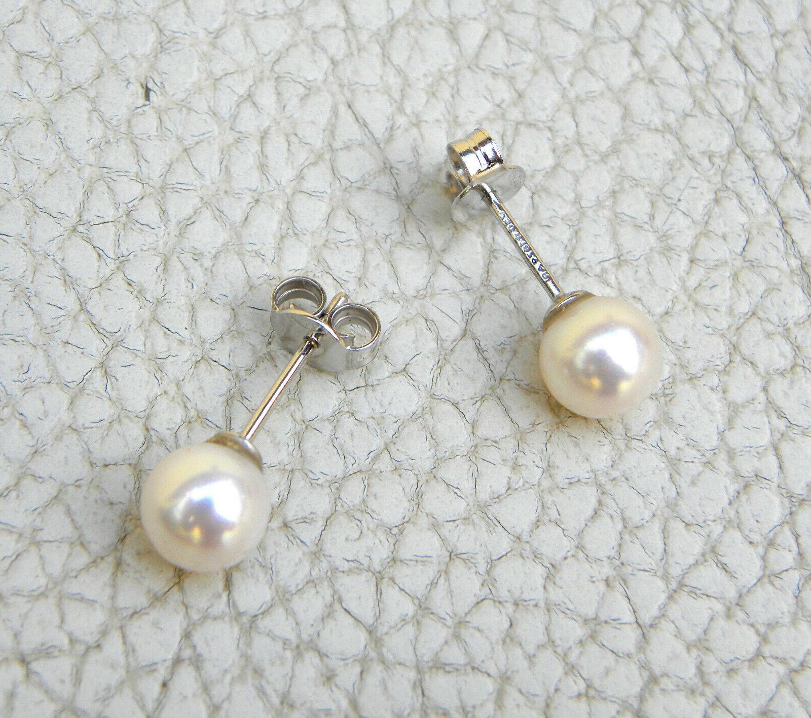 orecchini oro bianco 750 percent 18kt perle