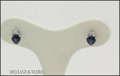 orecchini oro bianco con diamanti e zaffiro