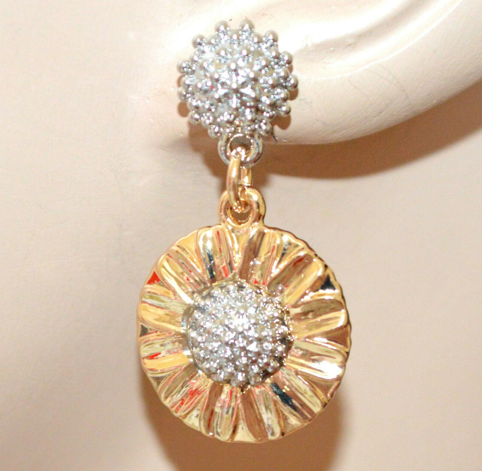 orecchini oro donna ciondolo girasole dorato pendenti
