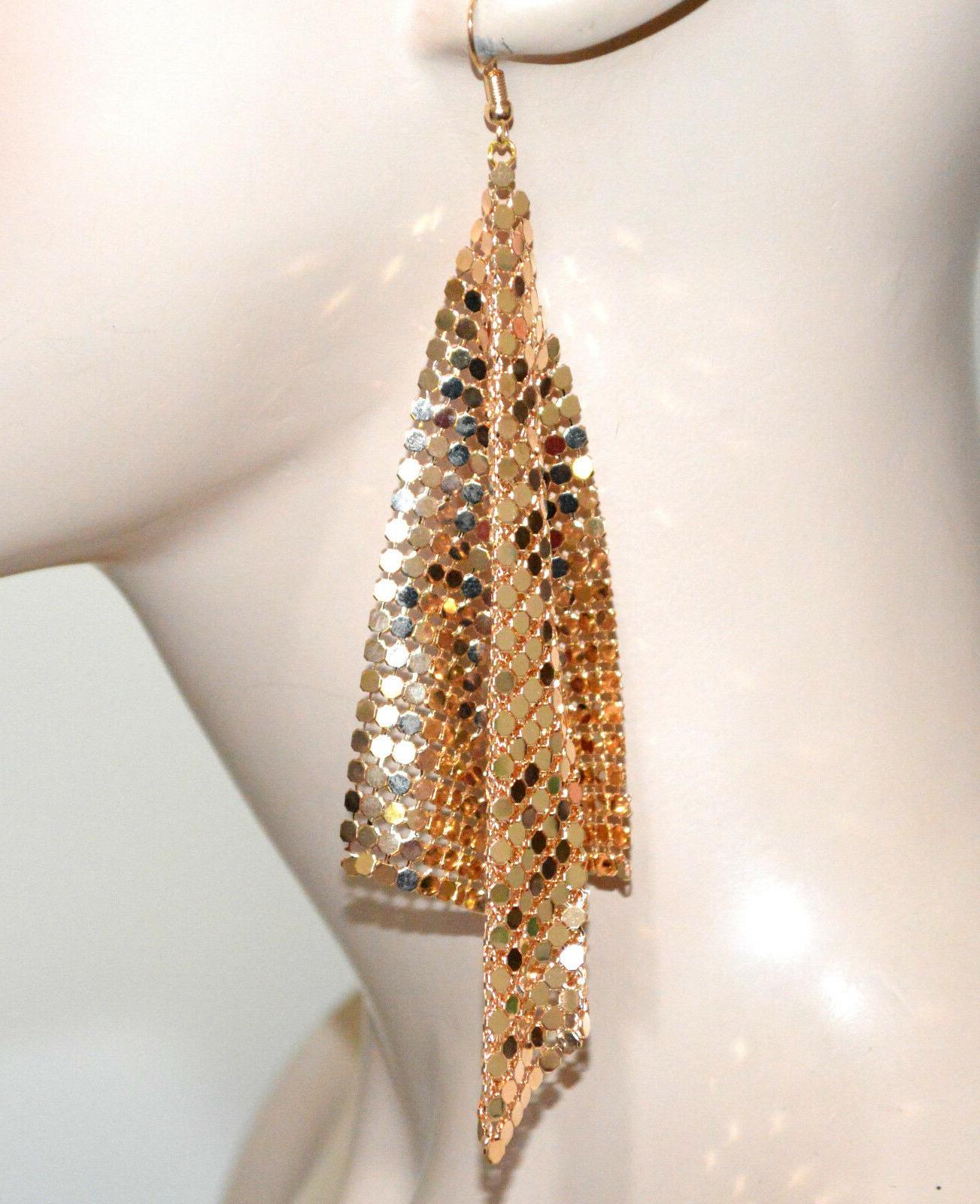 orecchini oro dorati donna pendenti lunghi nido