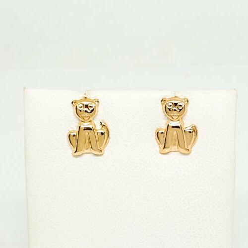 orecchini oro giallo 18 kt 750 gatto