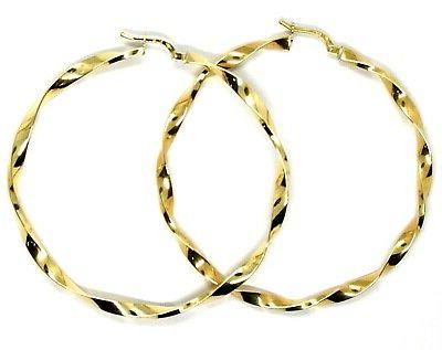 orecchini oro giallo 750 18k cerchio intrecciati